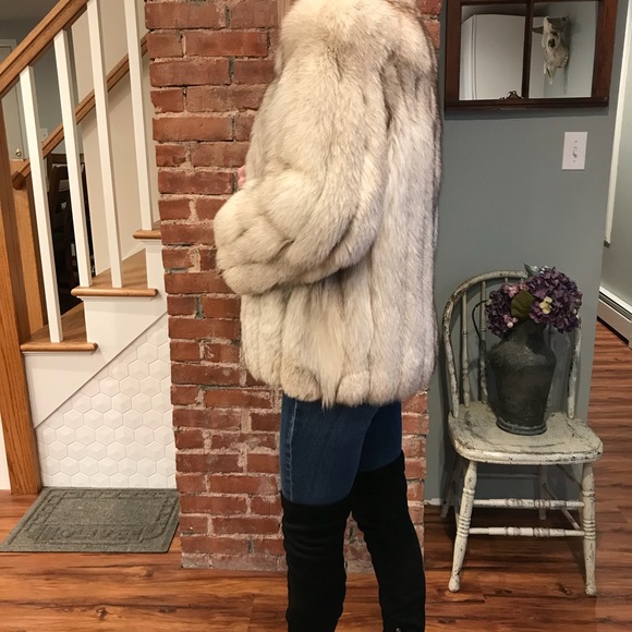 Vintage silver fox coat small - Picture 2 of 8